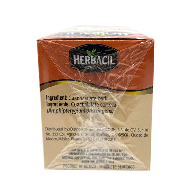 Herbacil Cuachalalate Tea. Gastrointestinal, Kidney and Liver Ailments Relief. Pure and Natural. 25 Bags. 0.88 Oz. Pack of 3