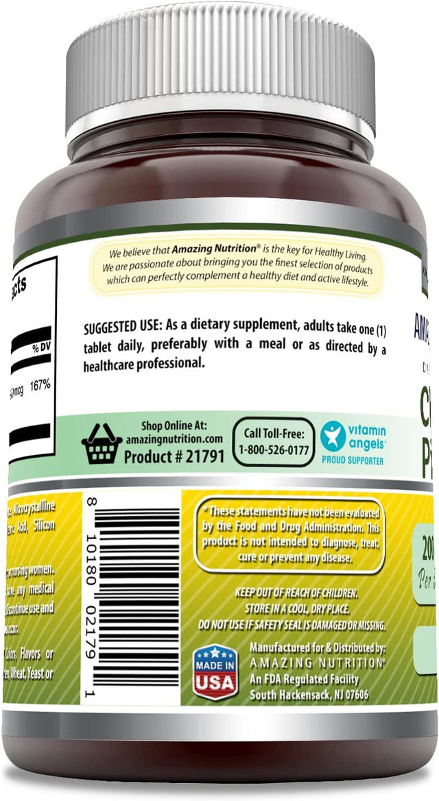 Amazing Formulas Chromium Picolinate Supplement - 200 Mcg, 240 Tablets