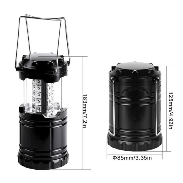 LED Collapsible Military Tac Lantern, Outdoor Rechargeable LED Flashlight Ultra Bright Collapsible Hand Lamp - Perfect Outdoor Survival Lamp (1Pc Set) (Black)