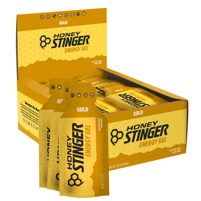 Honey Stinger Classic Energy Gels 1.2 Oz Pouches, Gold (6 Pack)