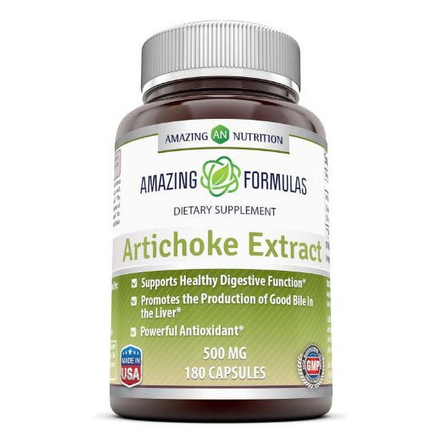 Amazing Formulas Artichoke Extract 500 Mg 180 Capsules