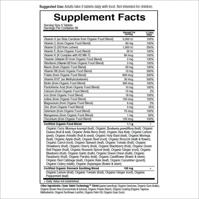 Garden of Life Organic Prenatal Multivitamin Supplement with Folate - Mykind Whole Food Prenatal Vitamin, Vegan, 90 Tablets - Packaging May Vary