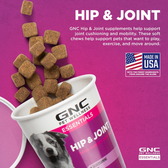 GNC Pet Wellness Essentials Hip & Joint Soft Chews, All Dog, 60Ct