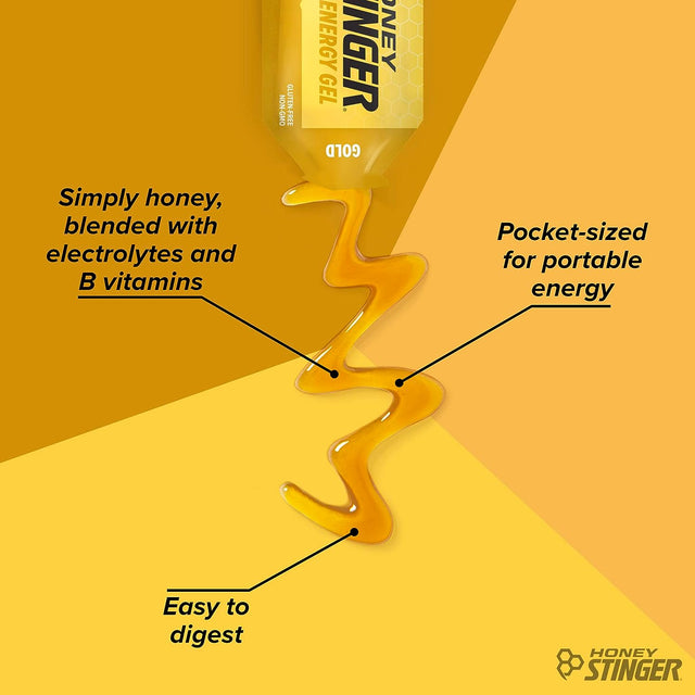 Honey Stinger Energy Gel Variety Pack | 5 Packs Each of Gold and Organic Fruit Smoothie Gluten Free & Caffeine for All Exercises Sports Nutrition Home Gym, Pre Mid Workout