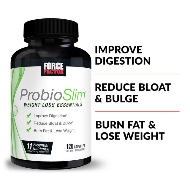 Force Factor Probioslim Weight Loss Essentials Probiotic, 120 Capsules