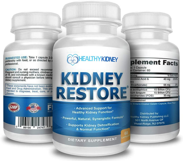 3 Pack Natural Kidney Cleanse to Support Kidney Function and Detox, Advanced Formula Can Help Boost Kidney Health, Daily Health Supplement Pills, 60 Capsules