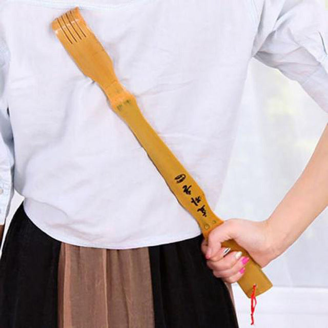 Back Scratcher, Bamboo Wood Back Scratcher Massager, 16.5" Long Self-Massager Provide Instant Relief from Itching, Good Practical and Novel Gifts for Friends and Family