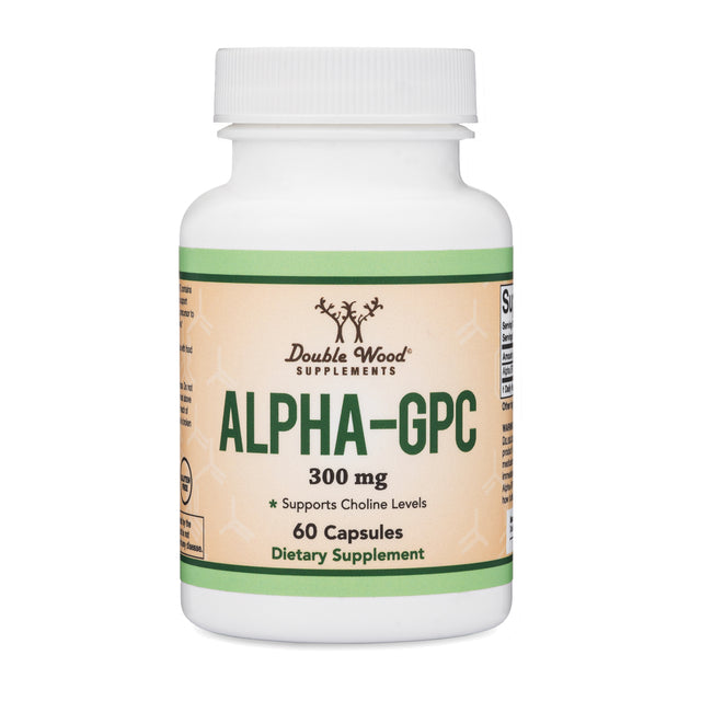 Alpha GPC Choline Supplement, Pharmaceutical Grade, Made in USA (60 Capsules 300Mg)