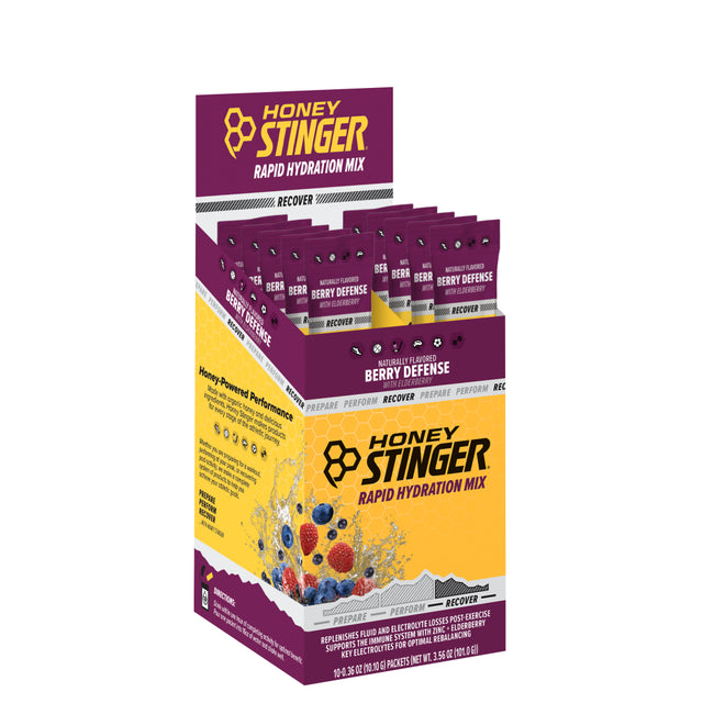 Honey Stinger-Berry Defense Rapid Hydration Mix- RECOVER-10 Count
