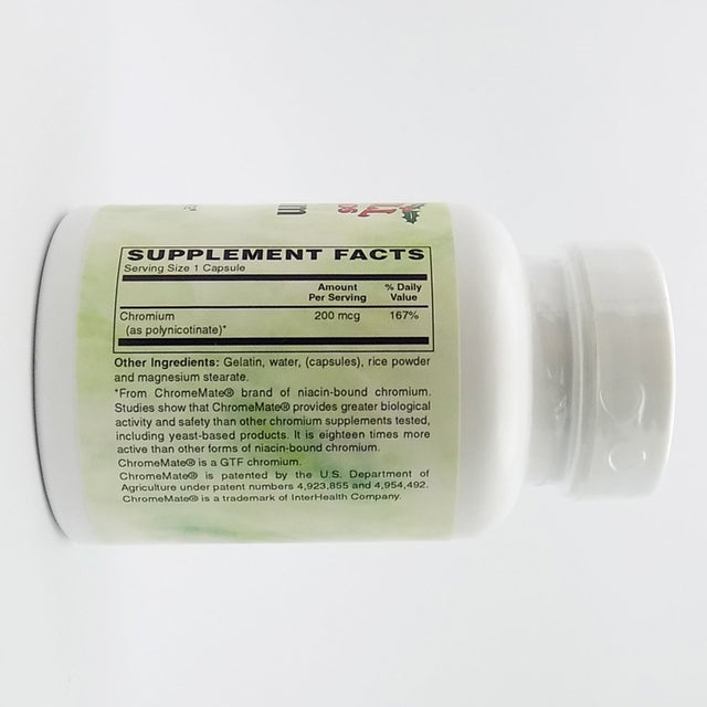 Holly Hill Health Foods, Chromium 200 MCG, 100 Capsules