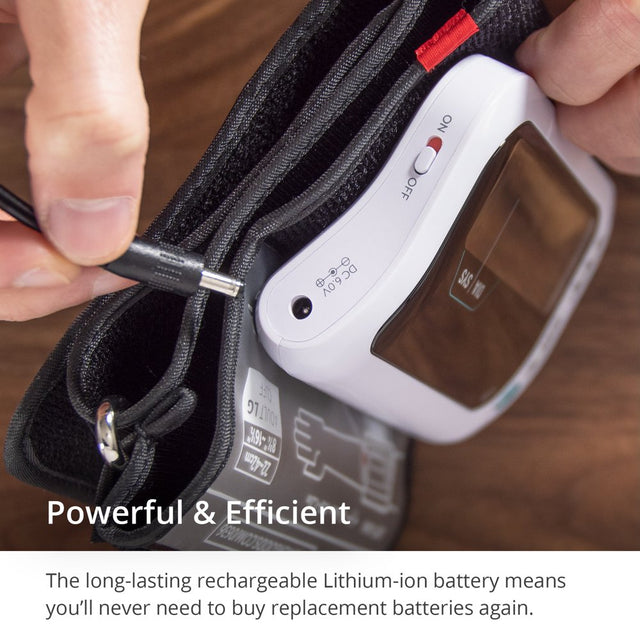 Greatergoods All-In-One Smart Blood Pressure Monitor Pack, Upper Arm Cuff, Cordless, Wireless, Rechargeable, Automatic and Bluetooth