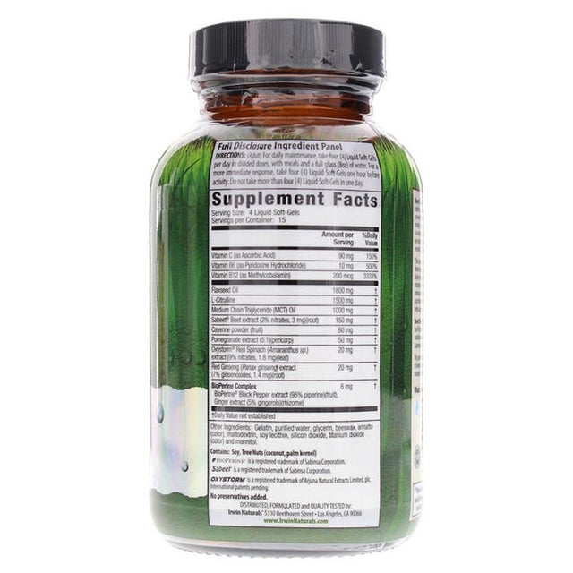 Irwin Naturals Beet Root RED with Nitric Oxide Booster - 60 Ct + LT Pill Case