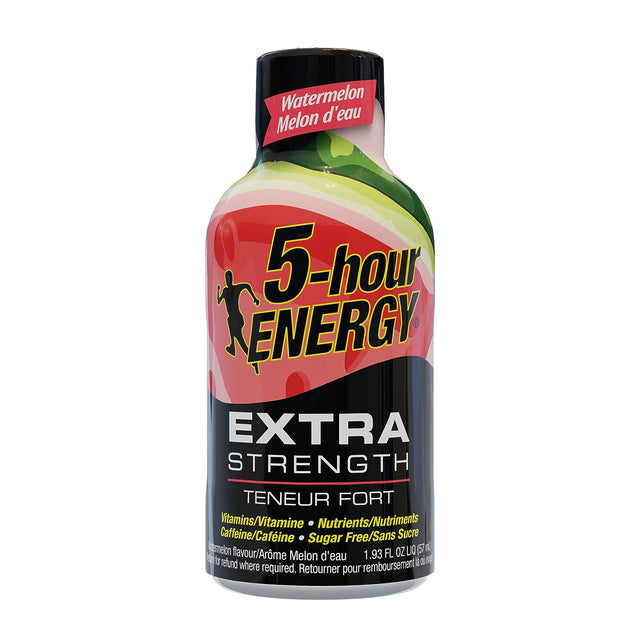 5-Hour Energy Extra Strength Sugar Free Watermelon Energy Shot 1.93 Oz (Pack of 12)