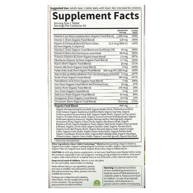 Garden of Life Mykind Organics Prenatal Once Daily Multi 90 Organic Tablet