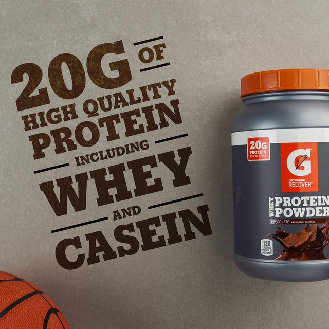 Gatorade Whey Protein Powder, Cookies & Crème, 51 Oz (50 Servings per Canister, 20 Grams of Protein per Serving)