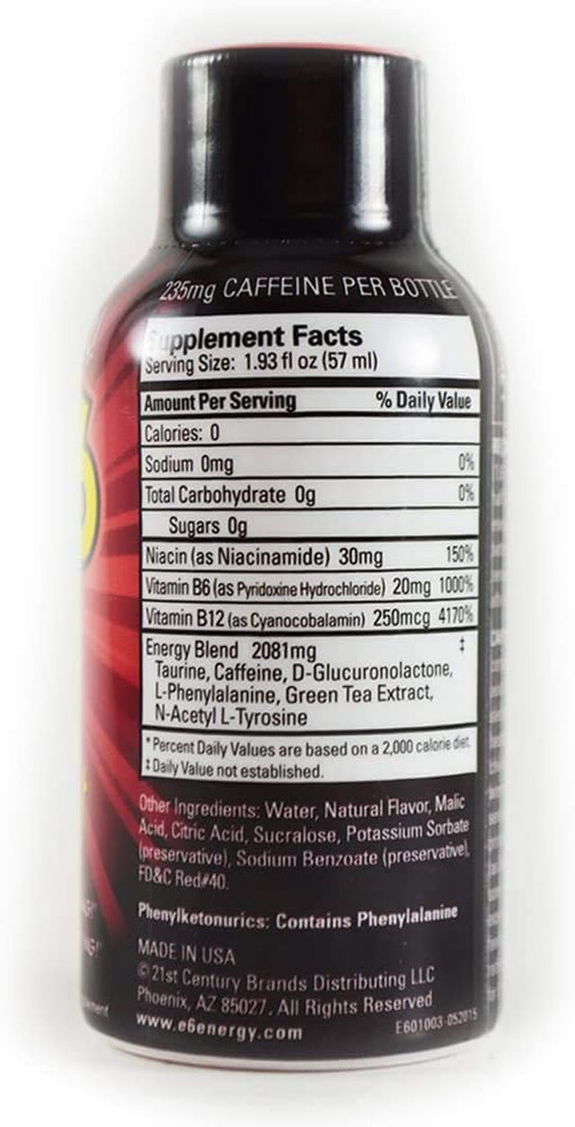 Fruit Punch Energy Shot 12 Pack Best Tasting!