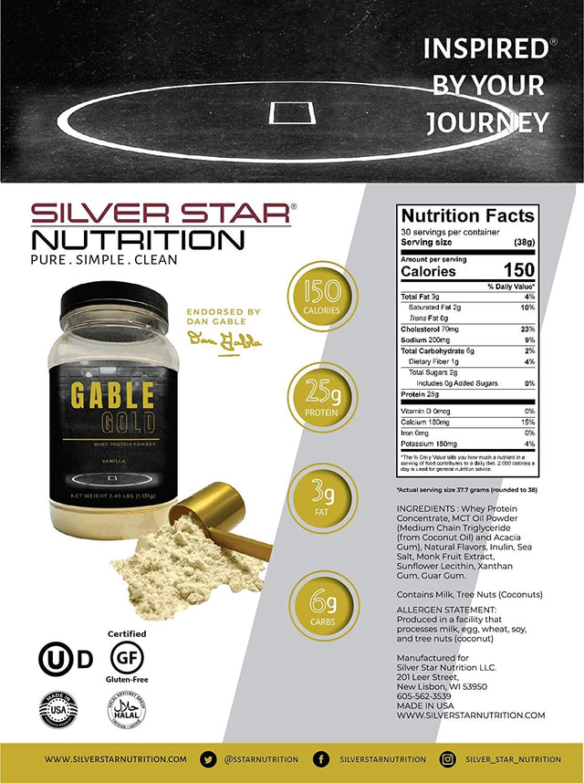 Gable Gold Vanilla Whey Protein Powder - Silver Star Nutrition