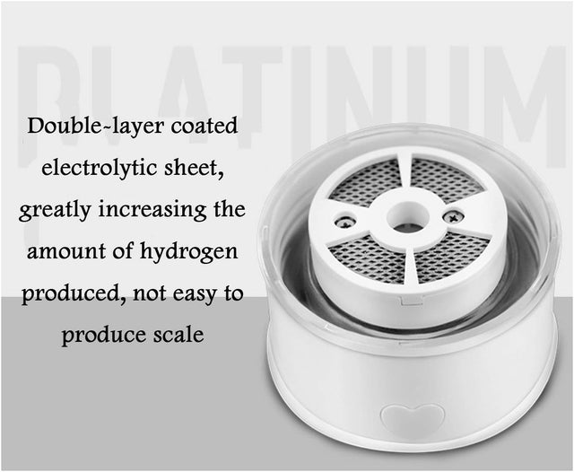 Portable 3 Minute Hydrogen-Rich Water Bottle Rechargeable High Concentration Hydrogen Generator Glass Bottle Anti-Aging Anti-Oxidation Alkaline Water Generator, 430Ml