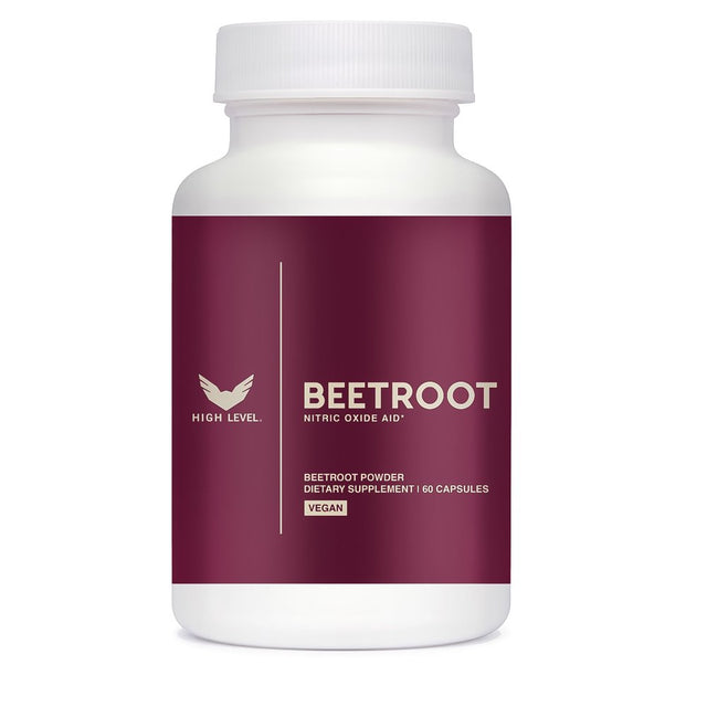 High Level Organic Beetroot | 1300Mg | 60 Veggie Capsules | Nitric Oxide Booster for Cardiovascular Health, Wellness + Vitality | Vegan Supplement for Energy + Endurance