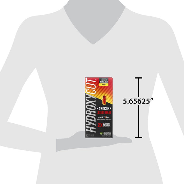 Hydroxycut Hardcore Liquid Heat Weight Loss Supplement Pills, Thermogenic Supplement, 60 Ct