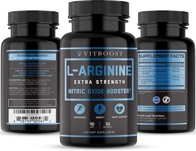 Extra Strength L Arginine Capsule 1500Mg - Nitric Oxide Supplements for Stamina, Muscle, Vascularity & Energy - Powerful NO Booster with L-Arginine, L-Citrulline & Essential Amino Acids