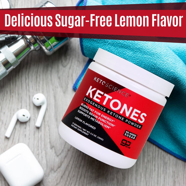 Keto Science Ketone Drink Mix Powder, Lemon, 5.3 Oz, 15 Servings
