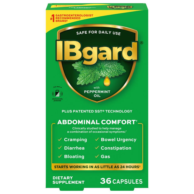 Ibgard Daily Gut Health Support Dietary Supplement, 36 Capsules *EN