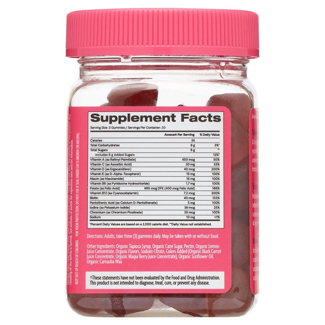 Hello Bello Organic Women'S Multi Vitamin Gummy, 60Ct