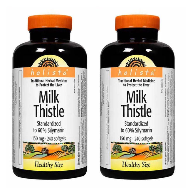 Holista Milk Thistle 150 Mg - 2 X 240 Softgels | Liver Health Support