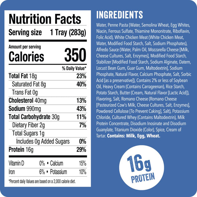 HORMEL COMPLEATS Chicken Alfredo, Shelf Stable, 10 Oz Plastic Tray