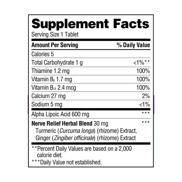 Equate Nerve Comfort Tablets Dietary Supplement, 30 Count