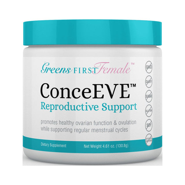 Greens First Female Conceeve Powder – Female Fertility Formula – Conception Supplement – Reproductive Health Support – Natural Ingredients, 60 Servings