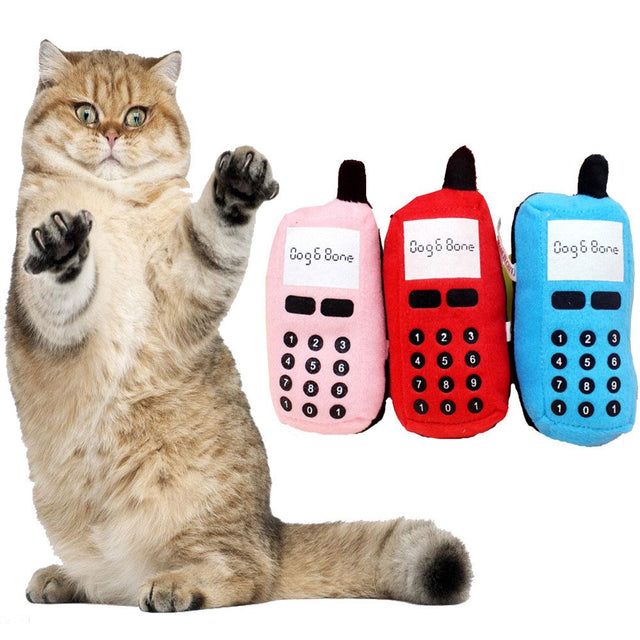 Black and Friday Deals Blueek Colorful Pet Puppy Dogs Chew Toys Cute Phone Shape Play Squeaky Sound Plush Toys