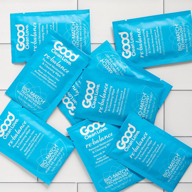 Good Clean Love: Rebalance Personal Moisturizing & Cleansing Wipes, Naturally Reduces Odor & Supports Vaginal Health, Ph-Balanced Feminine Hygiene Product, Singles 24 Ct (2-Pack)