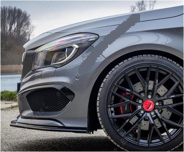 Front Bumper Splitter Lip Spoiler Diffuser Guard Body Kit Cover,Compatible for Benz CLA Class C117 CLA200 260 CLA45 AMG 2013-2015 (Color : Gloss Black)