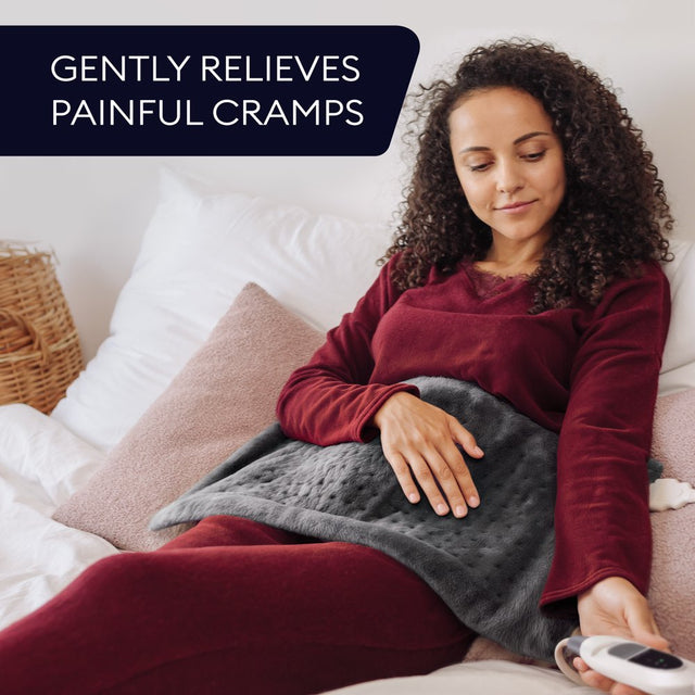 Geniani XL π
ππ/πππ Heating Pad for Back Pain & Cramps Relief - Heat Pad for Neck, Shoulders, and Muscle Pain with Auto Shut off (12"Γ24", Navy Gray)