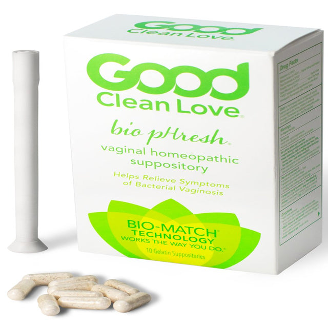 Good Clean Love: Biophresh® Vaginal Homeopathic Suppository, Bacterial Vaginosis Treatment for Women, Relieves Itching & Irritation, Promotes Urinary Tract Health, 10 Capsules