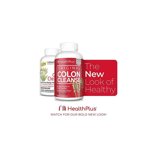 Health plus Colon Original Cleanse Capsules, 200 Ct, 4 Pack