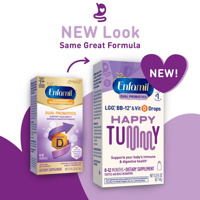 Enfamil Breastfed Infant Probiotics & Vitamin D Dual Probiotics, 8.7Ml