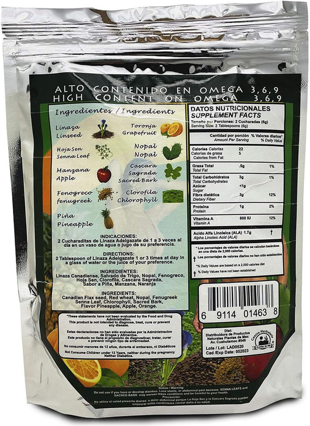 Adelga-Za-Te/Linaza plus 450 Gram Linaza De Canada