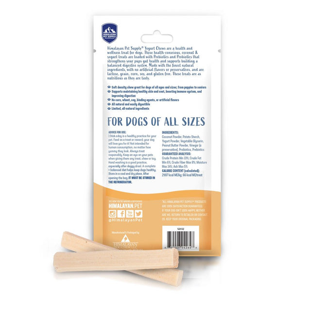 Himalayan Pet Supply Health and Wellness Yogurt Sticks Peanut Butter