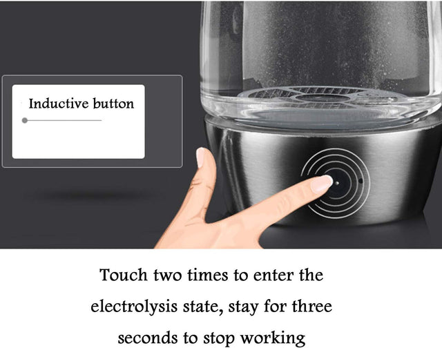 High Concentration Hydrogen-Rich Water Cup SPE Ion Membrane Alkaline Water Purifier Micro-Electrolysis Water Glass 400Ml