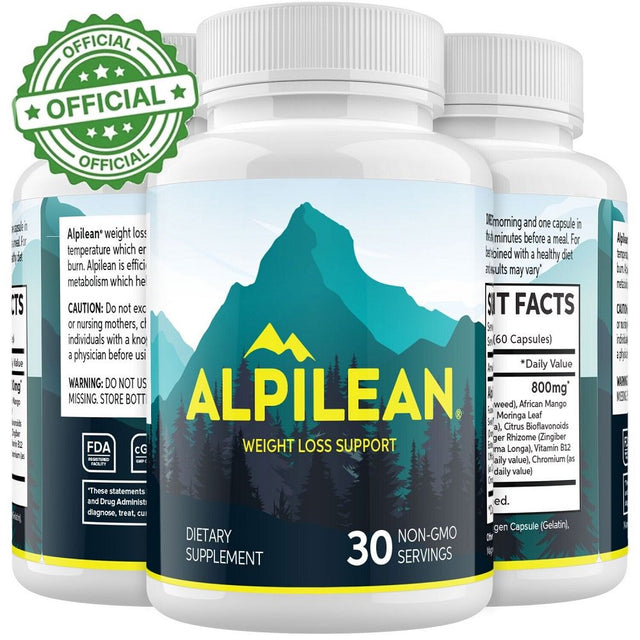 Alpilean Official Authentic Ingredients Weight Loss Support 60 Caps 30 Servings