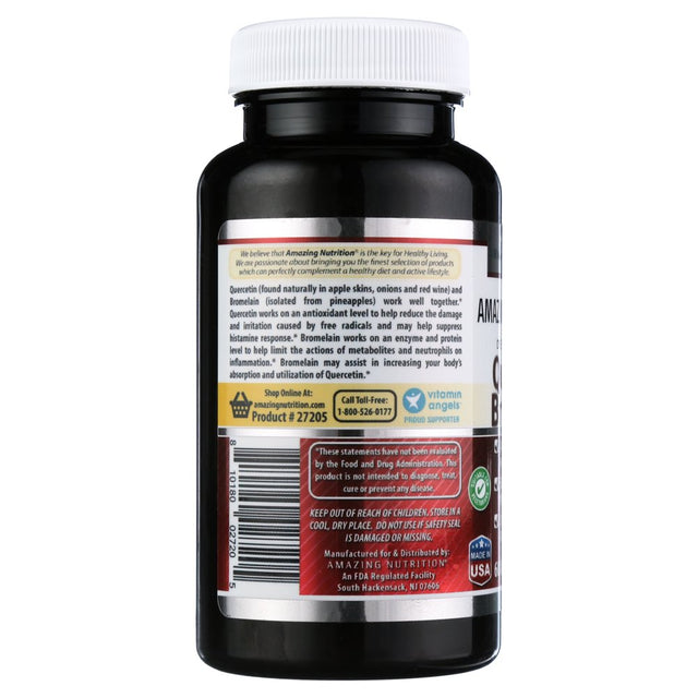 Amazing Formulas Quercetin 800 Mg with Bromelain 165 Mg 800 Mg 60 Vcaps