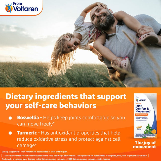 Joint Comfort + Movement from Voltaren Dietary Supplements, 30Ct