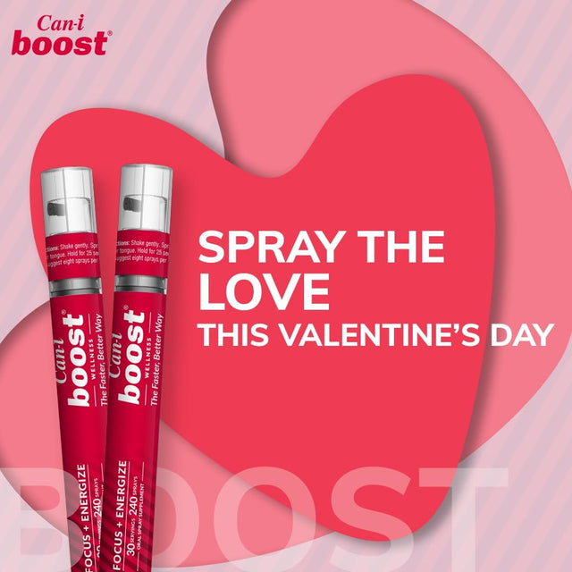 Focus + Energy Fast Absorption Oral Spray | Sublingual | Vitamin B12 Supplement + B6 + Caffeine | Metabolism & Energy Booster | Adult | 240 Sprays (30 Servings) | Can-I Boost by Can I Wellness