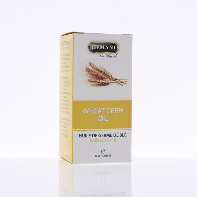 HEMANI Wheat Germ Oil 30Ml (1 FL OZ) - 100% Edible Oil - Essential Fatty Acid Dietary Supplement