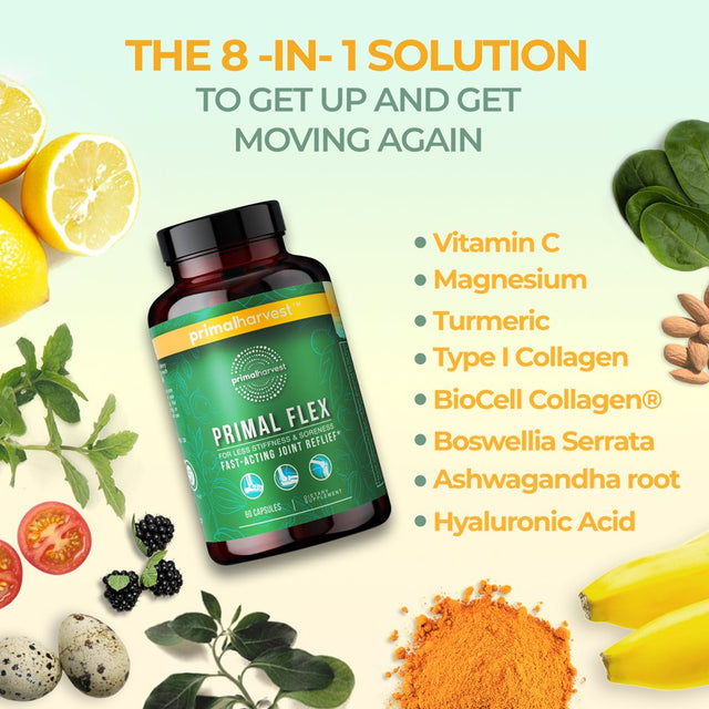 Joint Supplements by Primal Harvest, Primal Flex Joint Support 60 Pills