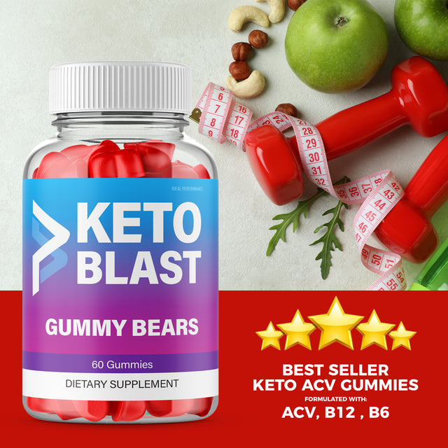 Keto Blast Gummies for Weight Loss Keto Blast Gummy Bears Supplement (60 Gummies)