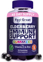 Feel Great Sambucus Elderberry Gummies for Adults | Elderberry and Zinc Immune System Booster Gummy Vitamins | Vegan Immune Gummies for Adults, 90 Count